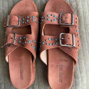 Johnny Was studded buckle slide